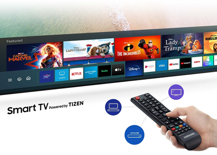 Samsung S95F OLED TV Tizen OS interface
